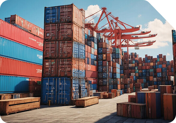 PC Trucks container transport at Tema Port